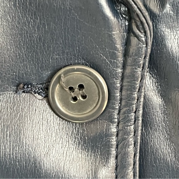 Women’s Vintage 70’s Fingers Fashions Blue Polyvinyl Jacket Size 38 - Picture 4 of 13